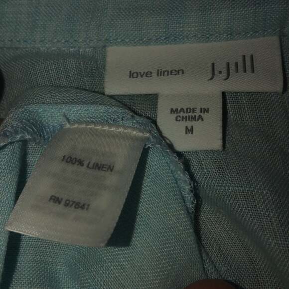 J. Jill Linen button up tunic oversized shirt blouse size medium - Picture 12 of 12